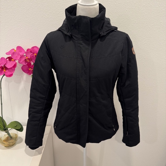 OBERMEYER Women’s Black Thermore Insulated Hooded Ski Winter Jacket Size 4 - Picture 1 of 16
